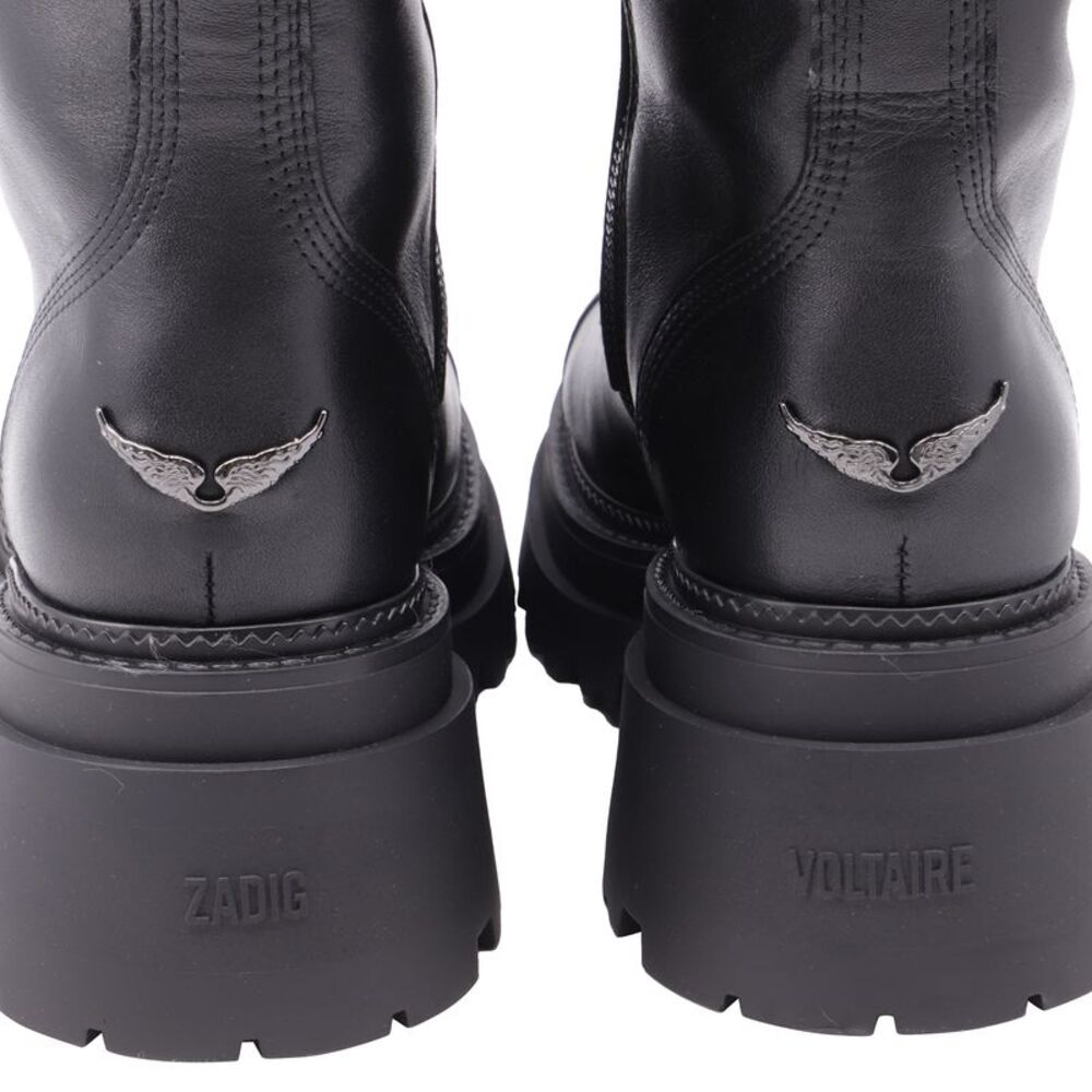 Zadig & Voltaire Ride High-Top Boots in Black Leather - Picture 6 of 11